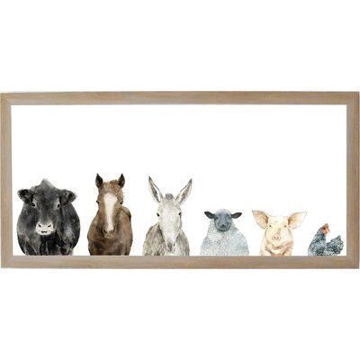 Farm Animals Wall Mounted Magnetic Board Size: Small(Width: 12