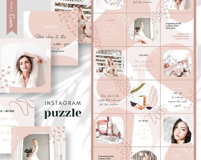Instagram Puzzle Template for Canva. Instagram Template. Instagram Feed. Posts. Instagram Grid. Fashion Blogger. Influencer. Beauty Blogger - Instagram Puzzle Template for Canva. Instagram Template. Instagram Feed. Posts. Instagram Grid. Fashion Blogger. Influencer. Beauty Blogger -   19 beauty Blogger design ideas