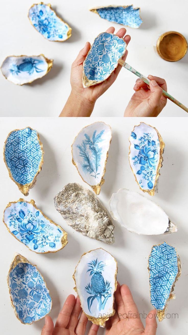 Anthropologie Style DIY Oyster Shell Trinket Dish - Anthropologie Style DIY Oyster Shell Trinket Dish -   19 beauty DIY crafts ideas