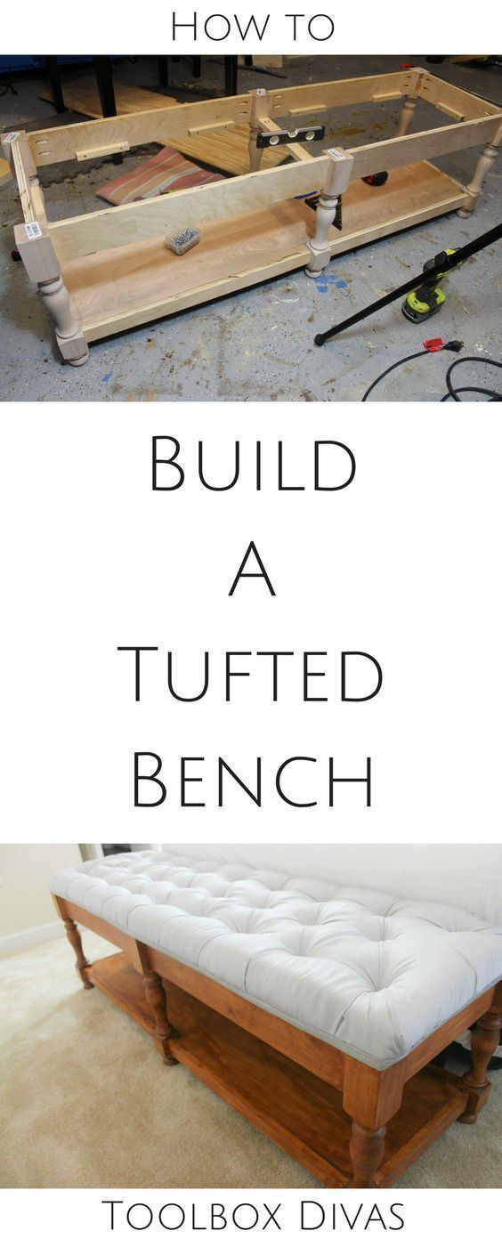 DIY Tufted Bench - ToolBox Divas - DIY Tufted Bench - ToolBox Divas -   19 diy Bedroom bench ideas