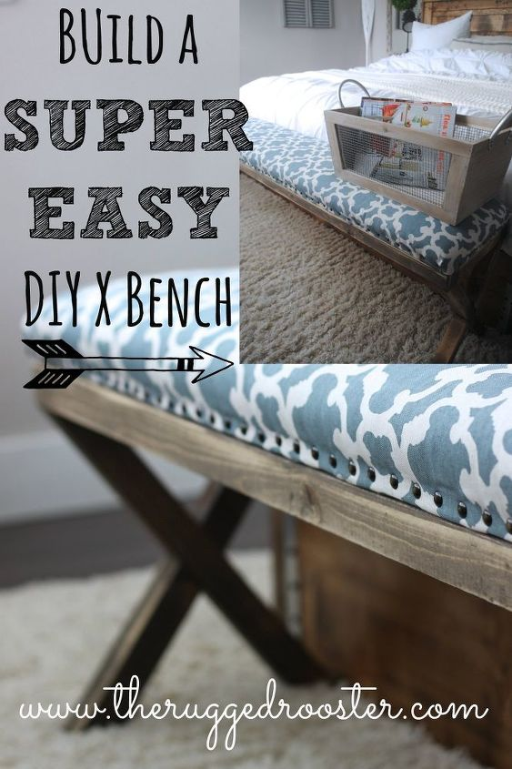 SUPER Easy DIY X Upholstered Bench - SUPER Easy DIY X Upholstered Bench -   19 diy Bedroom bench ideas