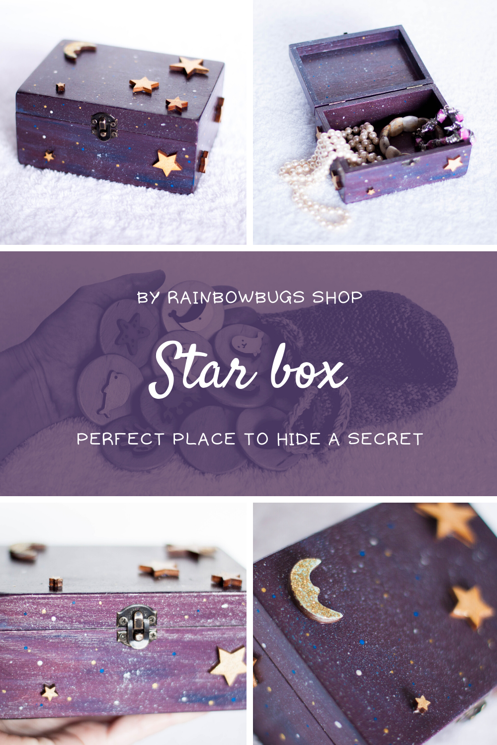 Star box by Rainbowbugs Shop - Star box by Rainbowbugs Shop -   19 diy Box painting ideas