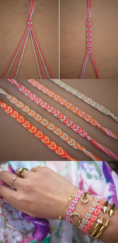 16 Easy DIY Bracelet Tutorials - 16 Easy DIY Bracelet Tutorials -   19 diy Bracelets with cardboard ideas