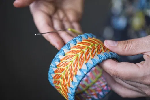 How-To: Embroidered Cardboard Bangle Bracelet | Make: - How-To: Embroidered Cardboard Bangle Bracelet | Make: -   19 diy Bracelets with cardboard ideas