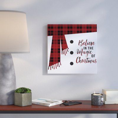 Wrought Studio™ 'Believe in the Magic of Christmas' Textual Art on Canvas - Wrought Studio™ 'Believe in the Magic of Christmas' Textual Art on Canvas -   19 diy Christmas Decorations wood ideas