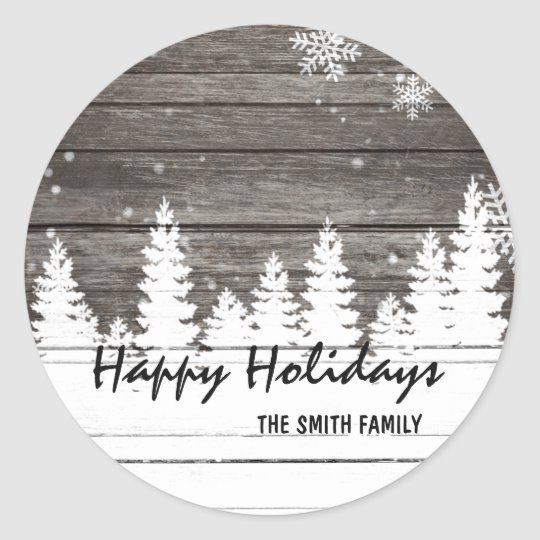 Winter snow brown wood Christmas Holiday Classic Round Sticker - Custom Stickers - Make Your Own Personalized Decorative Decals - Winter snow brown wood Christmas Holiday Classic Round Sticker - Custom Stickers - Make Your Own Personalized Decorative Decals -   19 diy Christmas Decorations wood ideas
