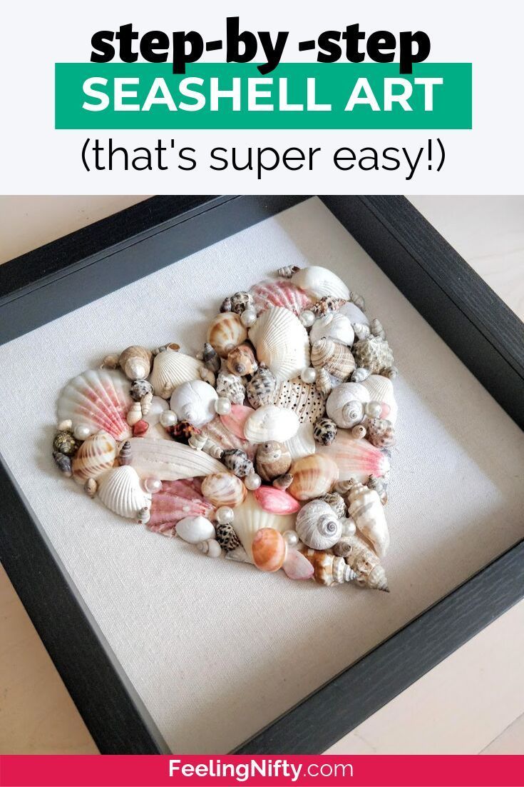 Seashell Art - Quick and Easy DIY for your Home | Feeling Nifty - Seashell Art - Quick and Easy DIY for your Home | Feeling Nifty -   19 diy Crafts decoration ideas