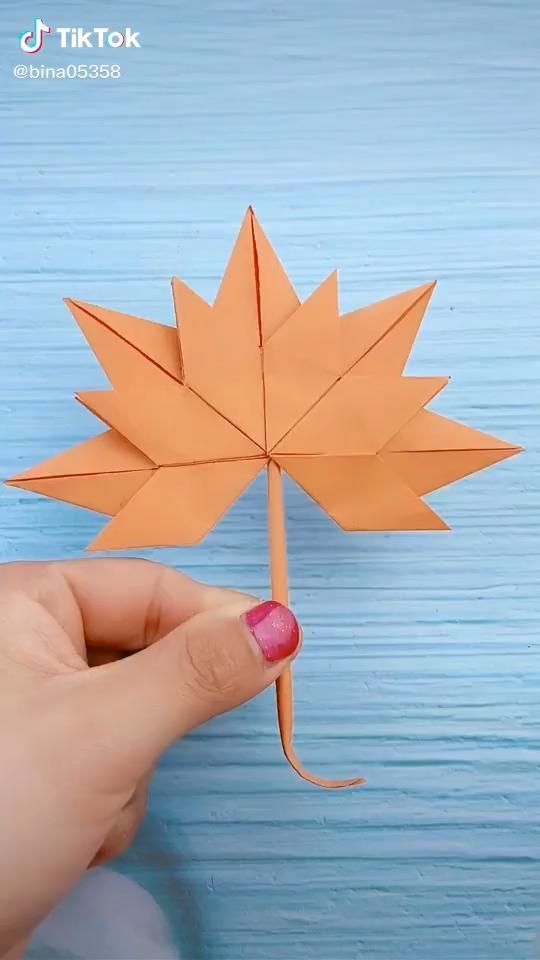 Origami video. Maple leaf. Canada. . - Origami video. Maple leaf. Canada. . -   diy Crafts step by step