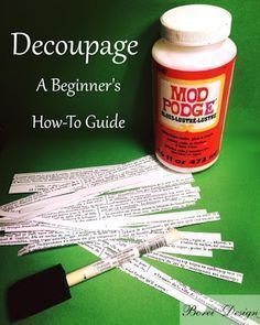 Decoupage: A Beginner's How To Tutorial Guide - Decoupage: A Beginner's How To Tutorial Guide -   19 diy Crafts step by step ideas