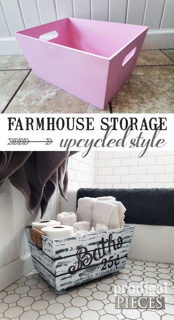 Farmhouse Bathroom Storage ~ Upcycling Fun - Prodigal Pieces - Farmhouse Bathroom Storage ~ Upcycling Fun - Prodigal Pieces -   19 diy Decorations maison ideas