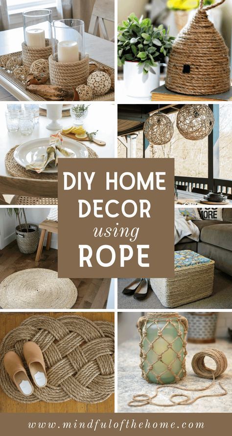 15 Amazing DIY Rope Crafts For Your Home - 15 Amazing DIY Rope Crafts For Your Home -   19 diy Decorations maison ideas