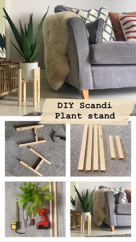 DIY Scandi wooden plant stand - DIY Scandi wooden plant stand -   19 diy Decorations maison ideas