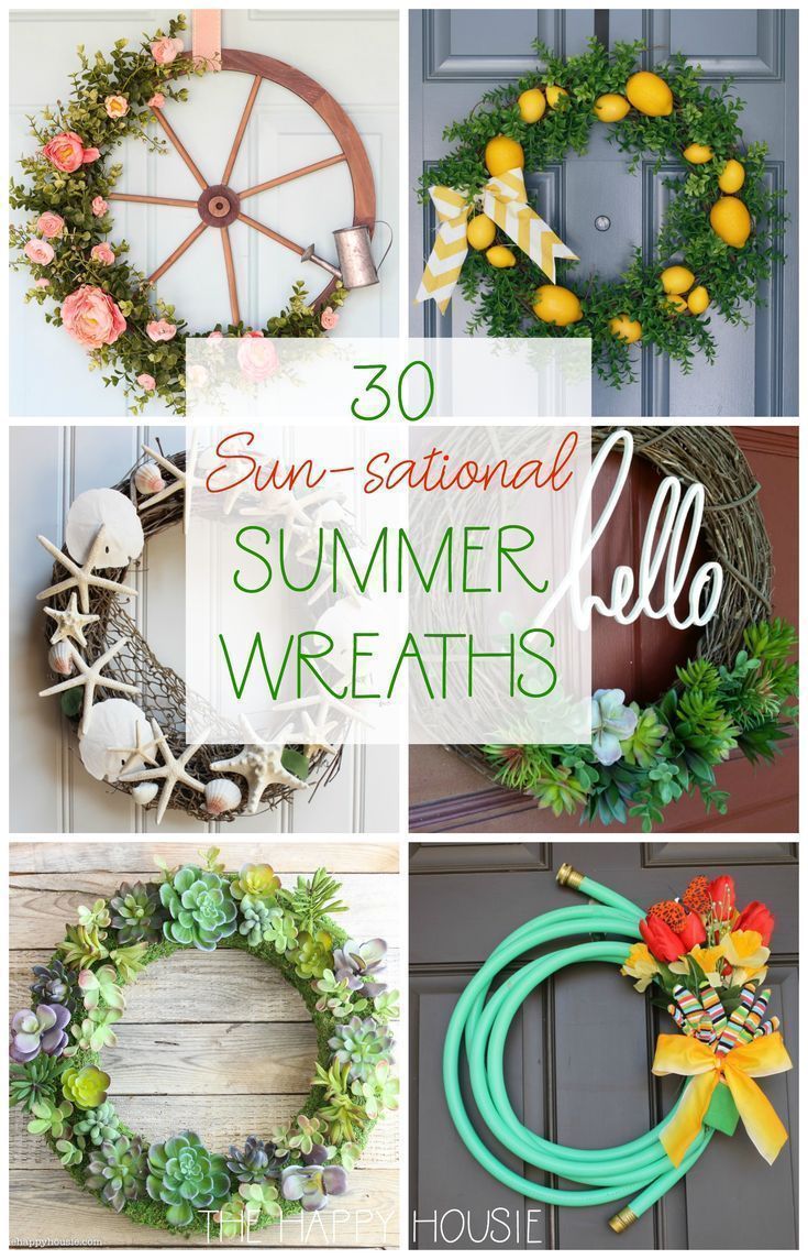 30 Sun-sational DIY Summer Wreath Ideas | The Happy Housie - 30 Sun-sational DIY Summer Wreath Ideas | The Happy Housie -   19 diy Decorations summer ideas