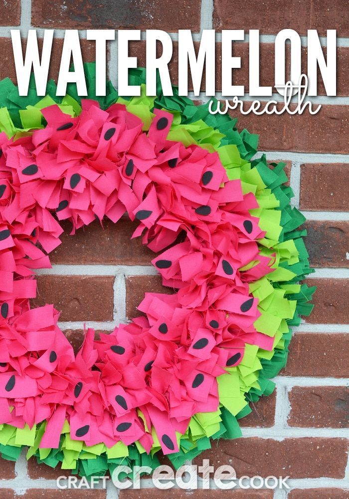 Watermelon Wreath - Watermelon Wreath -   19 diy Decorations summer ideas