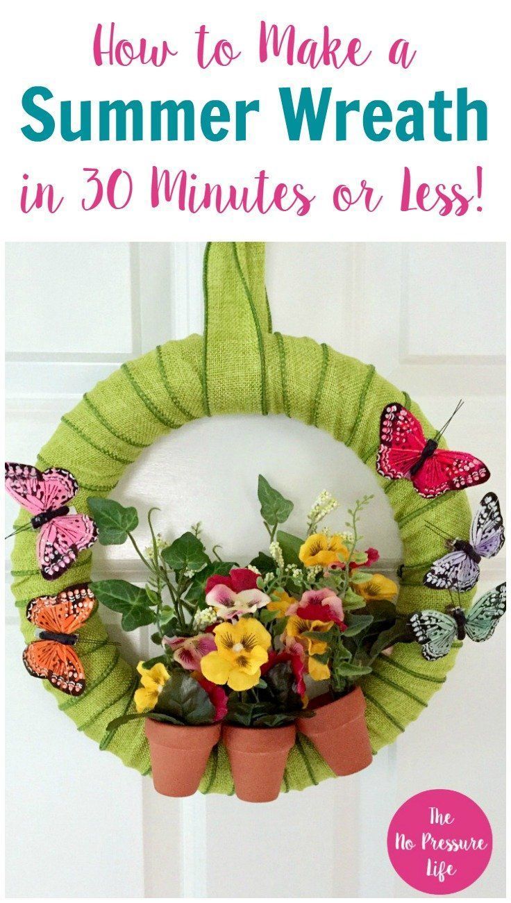 How to Make a Summer Wreath in 30 Minutes or Less - How to Make a Summer Wreath in 30 Minutes or Less -   19 diy Decorations summer ideas