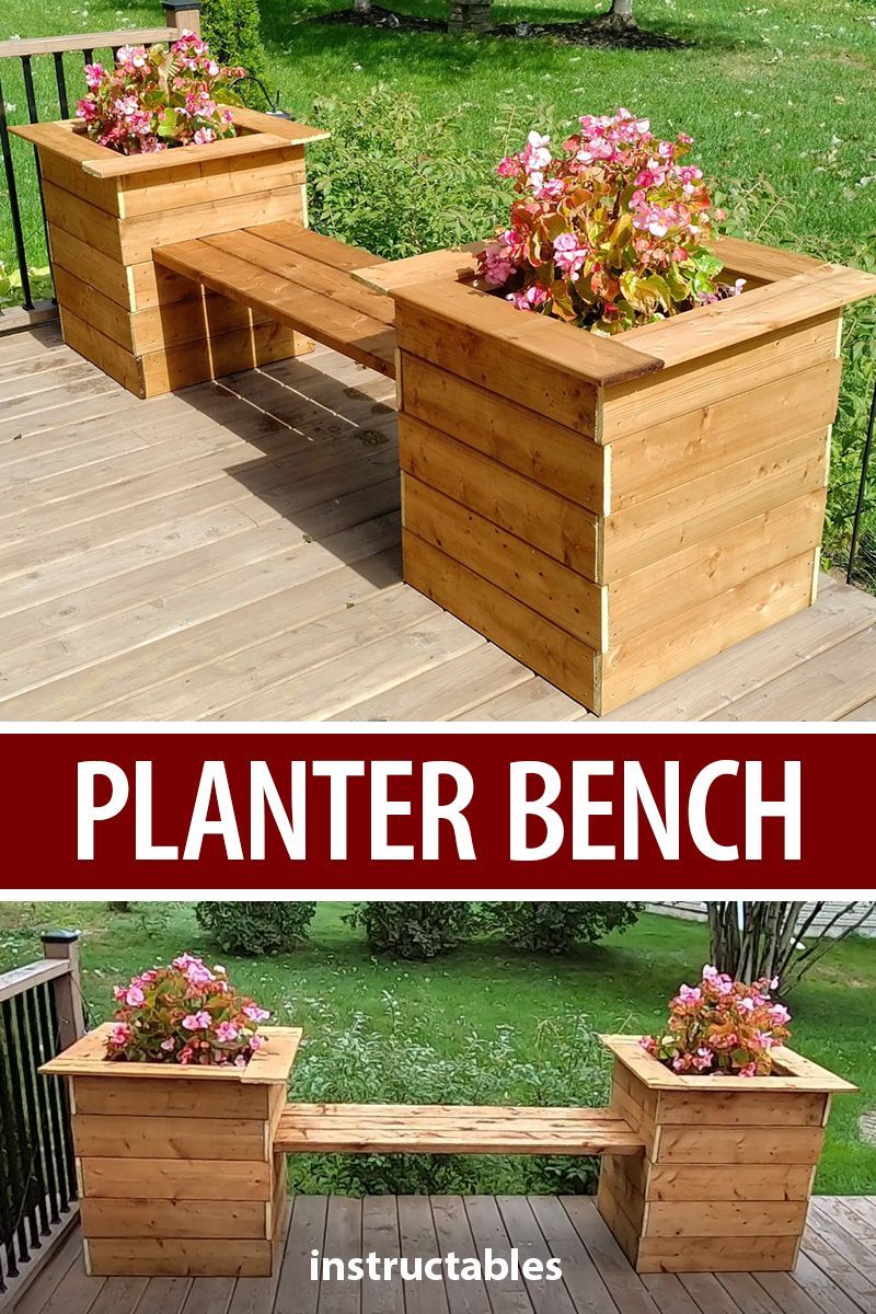 Planter Bench - Planter Bench -   19 diy Garden outdoor ideas