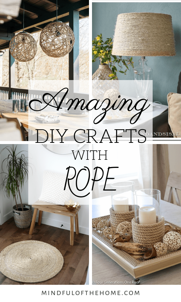 15 Amazing DIY Rope Crafts For Your Home - 15 Amazing DIY Rope Crafts For Your Home -   19 diy Home Decor creative ideas