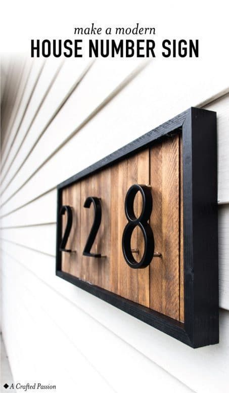 DIY Modern House Number Sign - DIY Modern House Number Sign -   19 diy Home Decor creative ideas