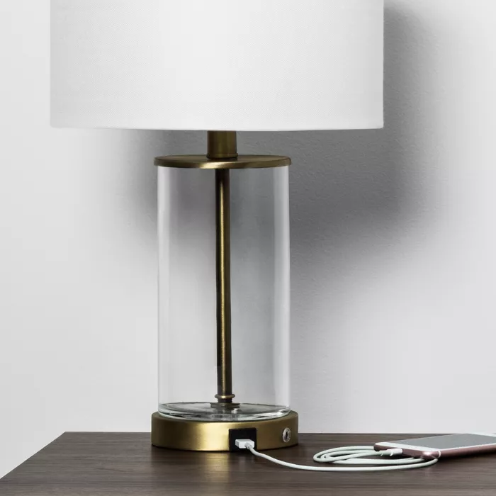 Fillable Accent with USB Table Lamp Brass - Project 62? - Fillable Accent with USB Table Lamp Brass - Project 62? -   19 diy Lamp bedside ideas