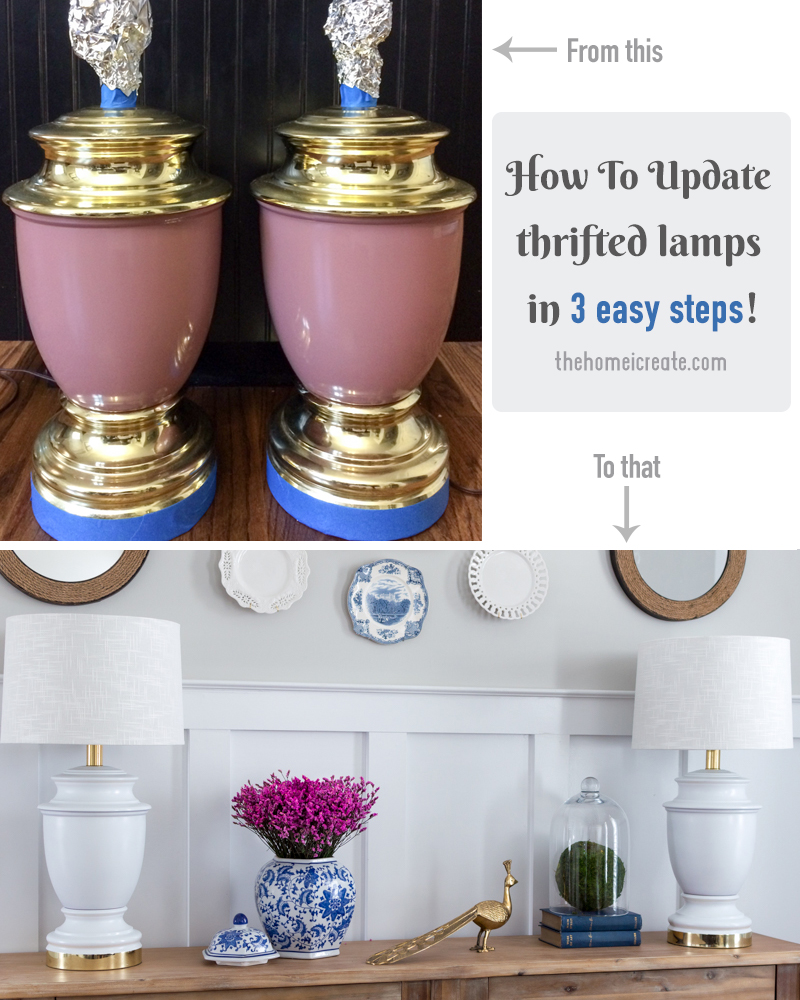 How to update thrifted lamps in 3 easy steps! - The Home I Create - How to update thrifted lamps in 3 easy steps! - The Home I Create -   19 diy Lamp makeover ideas
