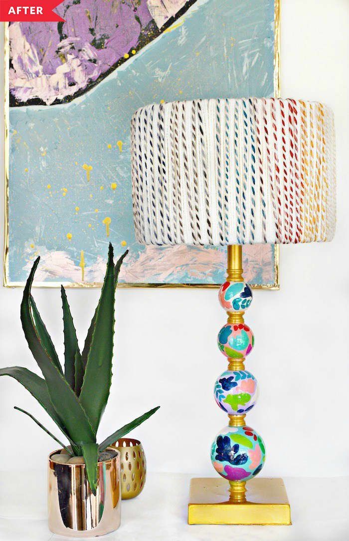 9 Bright Ideas For Making That Sad Lamp Look Way More Expensive - 9 Bright Ideas For Making That Sad Lamp Look Way More Expensive -   19 diy Lamp makeover ideas
