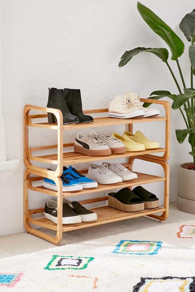 Urban Outfitters Stackable Bamboo Shoe Rack - Urban Outfitters Stackable Bamboo Shoe Rack -   19 diy Muebles zapatos ideas