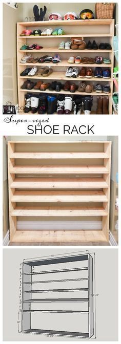 How to make a super-sized shoe rack on a budget - How to make a super-sized shoe rack on a budget -   19 diy Muebles zapatos ideas
