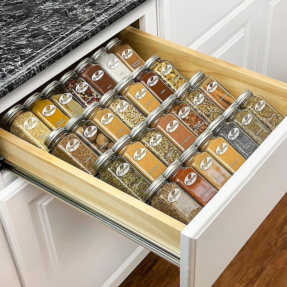 Lynk Professional Large Spice Rack Tray Drawer Insert Silver - Lynk Professional Large Spice Rack Tray Drawer Insert Silver -   19 diy Organization spices ideas