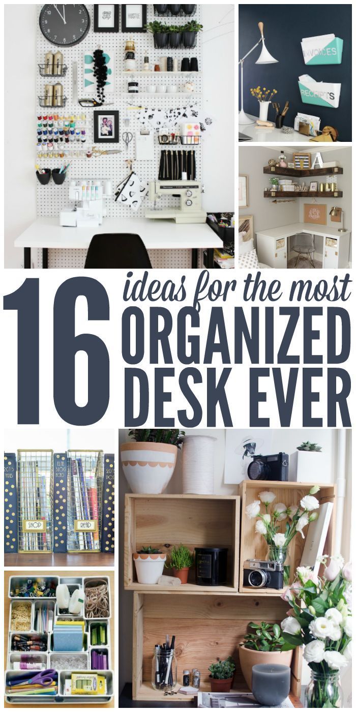 16 Ideas for the Most Organized Desk Ever - 16 Ideas for the Most Organized Desk Ever -   19 diy Organization student ideas