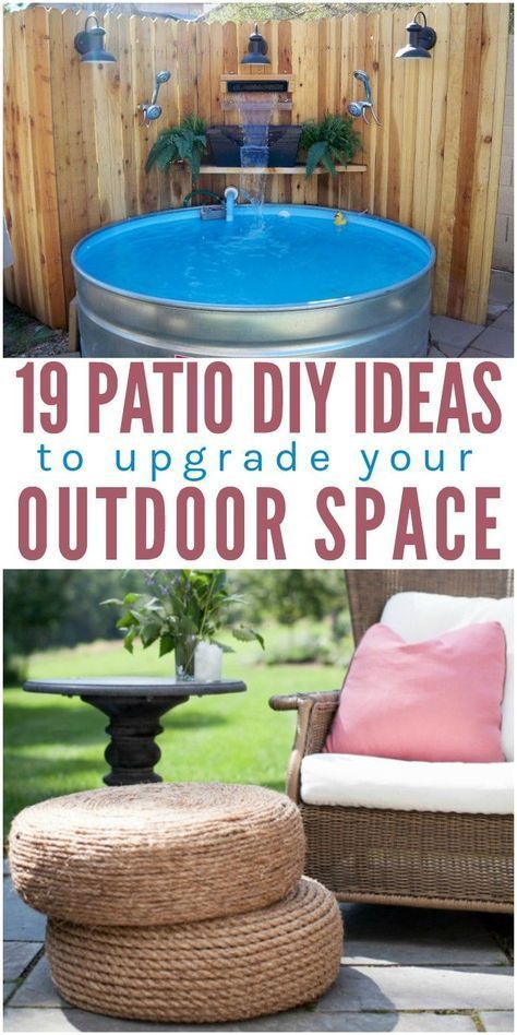 19 Patio DIY Ideas to Upgrade Your Outdoor Space - 19 Patio DIY Ideas to Upgrade Your Outdoor Space -   19 diy Outdoor deko ideas