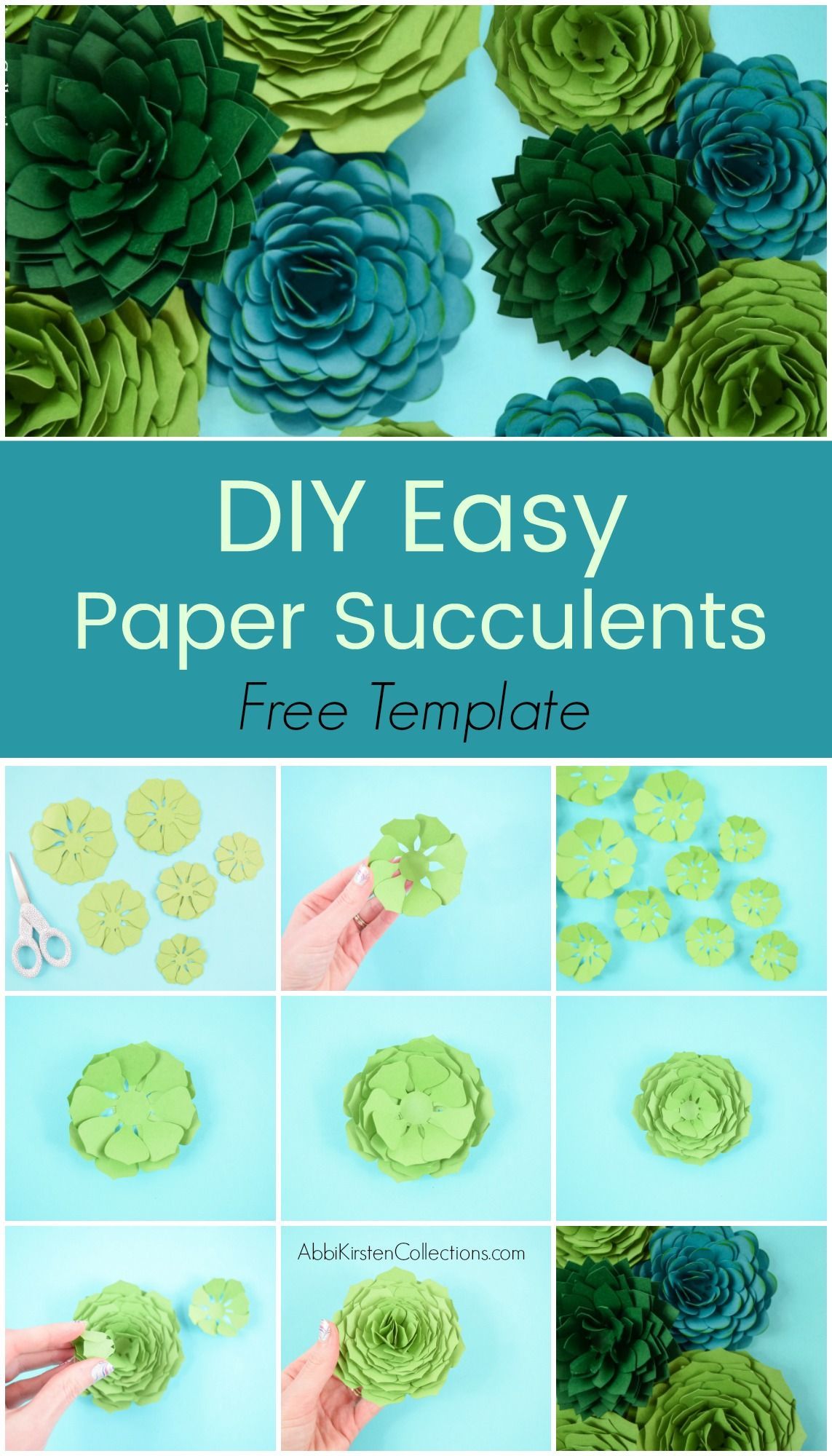 DIY Paper Succulent Flower Templates and Tutorial - DIY Paper Succulent Flower Templates and Tutorial -   19 diy Paper succulents ideas