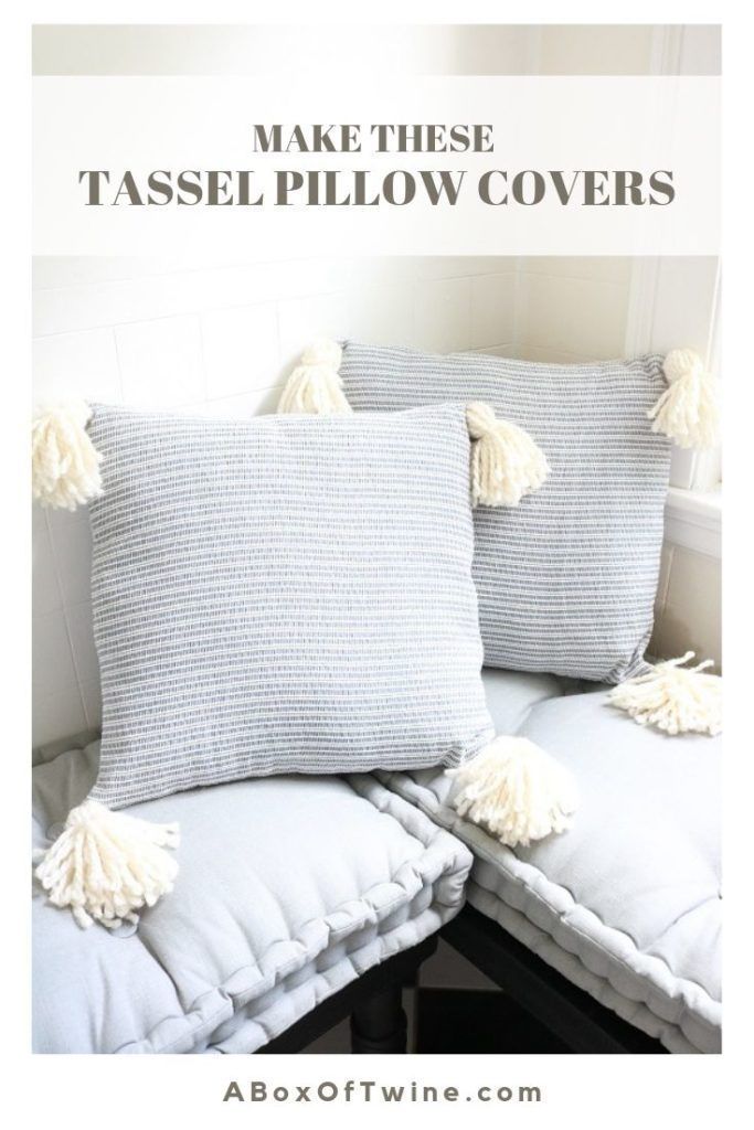 Farmhouse Tassel Pillow Covers - A Box of Twine - Farmhouse Tassel Pillow Covers - A Box of Twine -   19 diy Pillows with tassels ideas