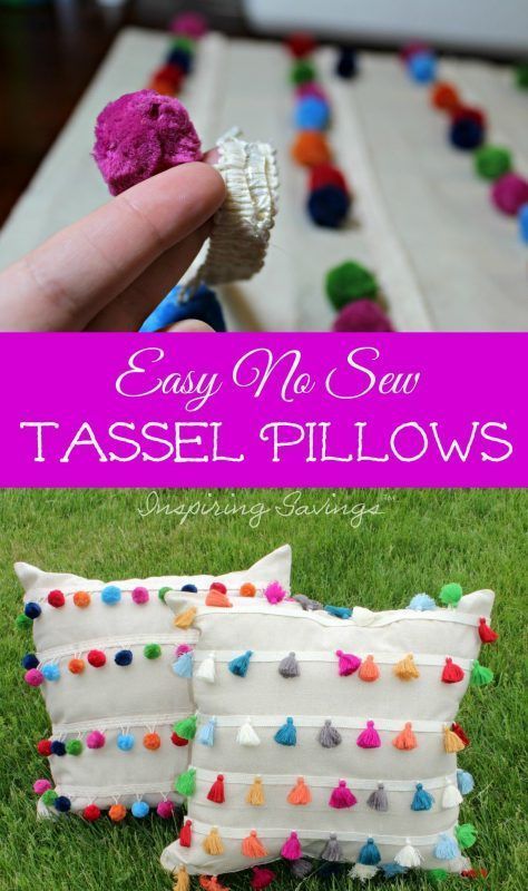 DIY No Sew Outdoor Tassel Pillows - 6 Step Projectllows - DIY No Sew Outdoor Tassel Pillows - 6 Step Projectllows -   19 diy Pillows with tassels ideas