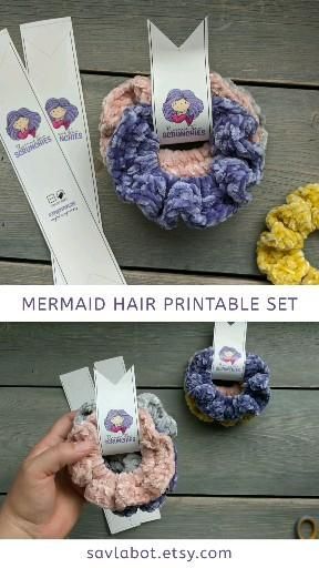 Printable Mermaid Scrunchies Wraps - Printable Mermaid Scrunchies Wraps -   19 diy Scrunchie from shirt ideas