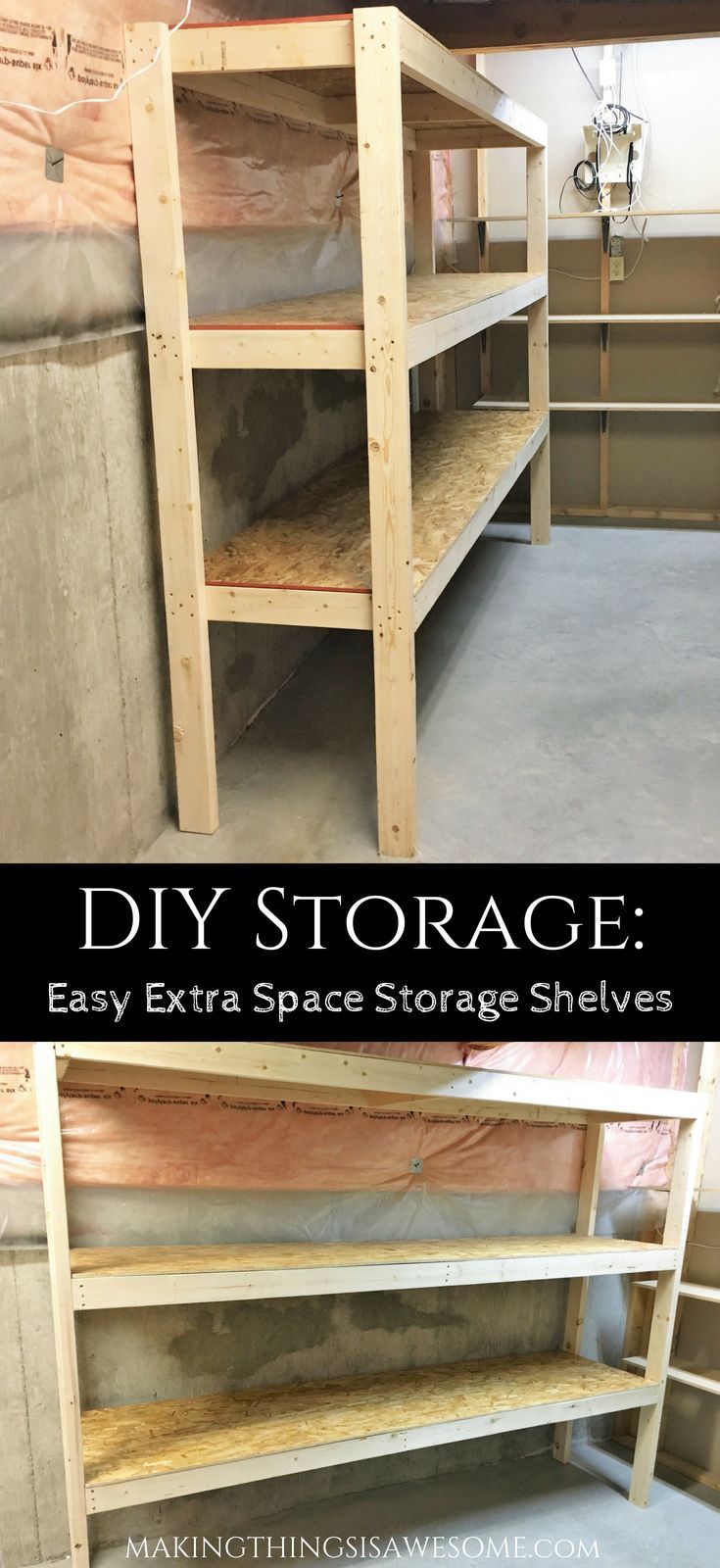 DIY Storage: Easy Extra Space Storage Shelves - Making Things is Awesome - DIY Storage: Easy Extra Space Storage Shelves - Making Things is Awesome -   19 diy Shelves easy ideas