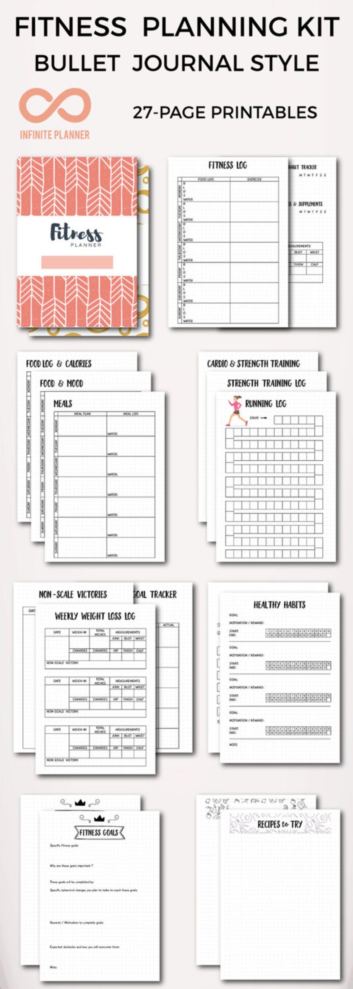 Coupon Inside - Fitness Mega Kit - Healthy Eating, Exercise, Nutrition, Diet, Meal Planning, Recipes - Bullet Journal Printable - Coupon Inside - Fitness Mega Kit - Healthy Eating, Exercise, Nutrition, Diet, Meal Planning, Recipes - Bullet Journal Printable -   19 how to create a fitness Journal ideas