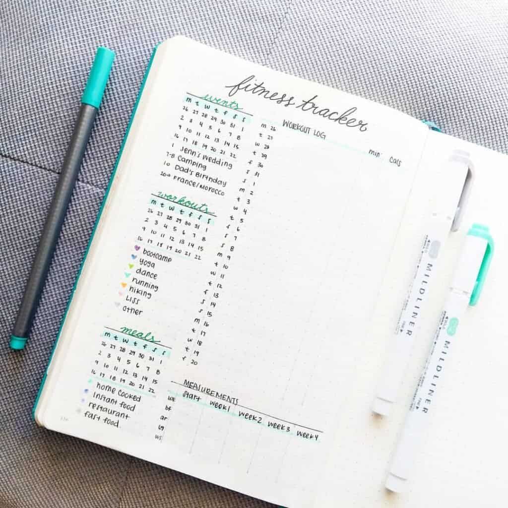 19 how to create a fitness Journal ideas