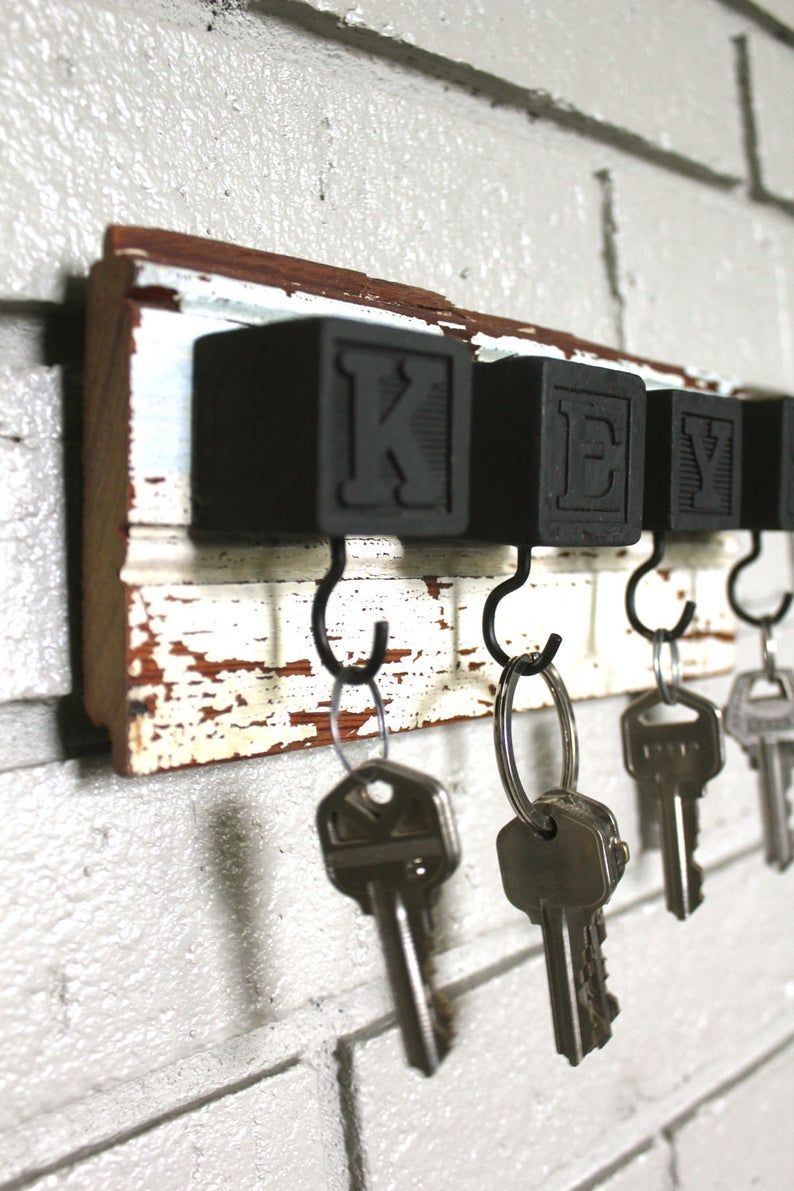 Black Block Key Rack - Black Block Key Rack -   19 vintage diy Projects ideas