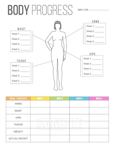 Body Progress Tracker Printable - Body Measurements Tracker - Weight Tracker - Health and Fitness - - Body Progress Tracker Printable - Body Measurements Tracker - Weight Tracker - Health and Fitness - -   19 weekly fitness Goals ideas