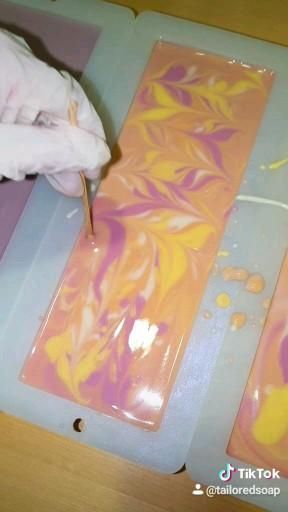 Pouring and swirling custom tie dye soaps - Pouring and swirling custom tie dye soaps -   24 diy Videos soap ideas