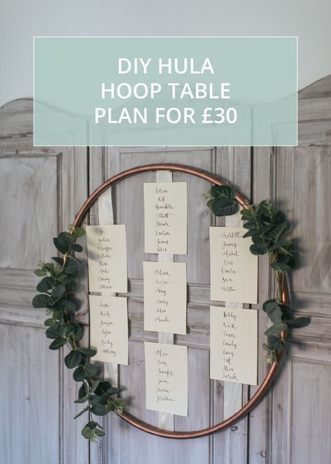 Hula Hoop Table Plan DIY Tutorial {Make Your Own for ?30} - Hula Hoop Table Plan DIY Tutorial {Make Your Own for ?30} -   25 diy Wedding seating chart ideas