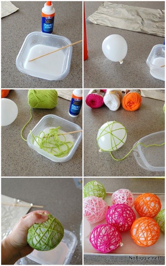 DIY Glue Yarn Ball Tutorial - DIY Glue Yarn Ball Tutorial -   13 diy crafts ideas