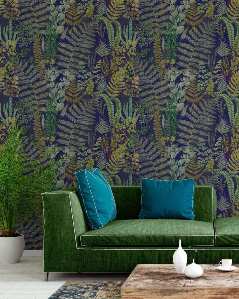 Green Sanctuary Wallpaper in Anthracite from the Florilegium Collection by Mind the Gap - Green Sanctuary Wallpaper in Anthracite from the Florilegium Collection by Mind the Gap -   14 beauty Wallpaper green ideas