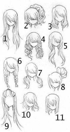 15 style Hair draw ideas