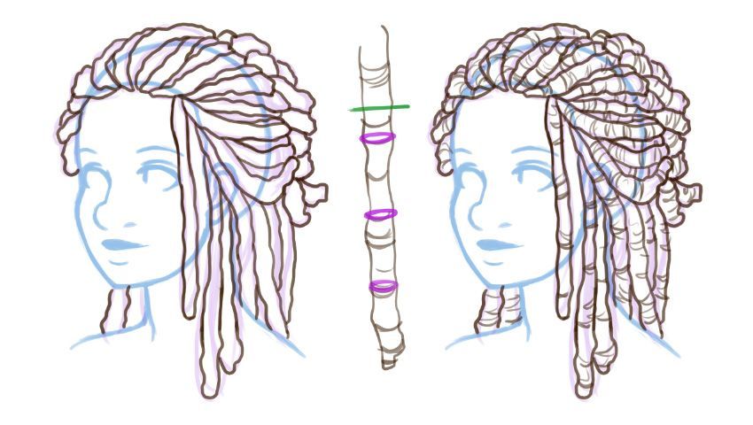 How to Draw Natural, Textured, Afro Hairstyles (Afros, Locs, Braids, Twists) - How to Draw Natural, Textured, Afro Hairstyles (Afros, Locs, Braids, Twists) -   15 style Hair draw ideas