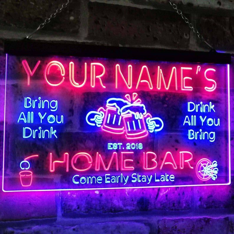 Personalized Your Name Custom Home Bar Neon Signs Beer Established Year Dual Color LED Neon Light Sign st6-p1-tm - Personalized Your Name Custom Home Bar Neon Signs Beer Established Year Dual Color LED Neon Light Sign st6-p1-tm -   16 beauty Bar neon ideas