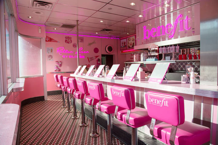 Pretty in Pink: See Inside Benefit Cosmetics' First-Ever Pop-Up - Pretty in Pink: See Inside Benefit Cosmetics' First-Ever Pop-Up -   18 beauty Bar pop up ideas