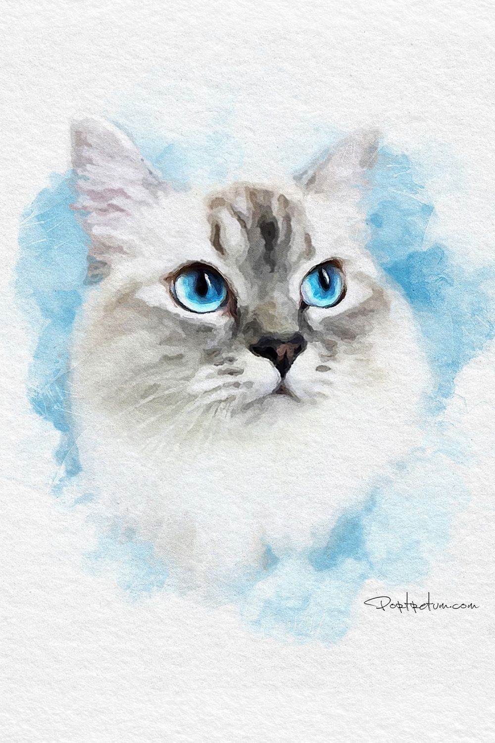 Watercolor Cat Portrait - Watercolor Cat Portrait -   18 beauty Drawings watercolour ideas