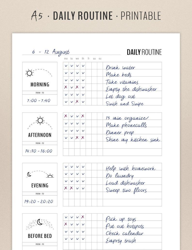 Daily Weekly Routines Zone Cleaning / Flylady's Control | Etsy - Daily Weekly Routines Zone Cleaning / Flylady's Control | Etsy -   18 beauty Routines checklist ideas