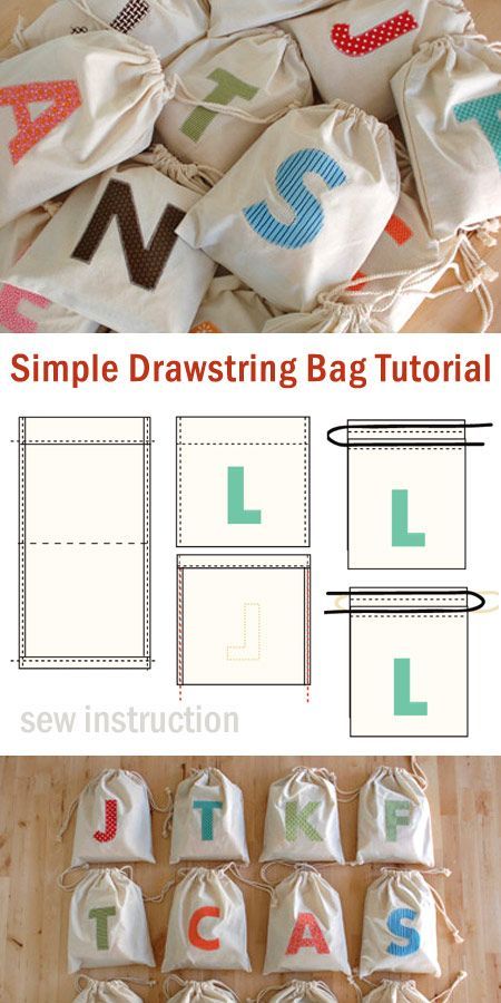 Easy Drawstring Gift Bag Tutorial - Easy Drawstring Gift Bag Tutorial -   18 diy Bag drawstring ideas